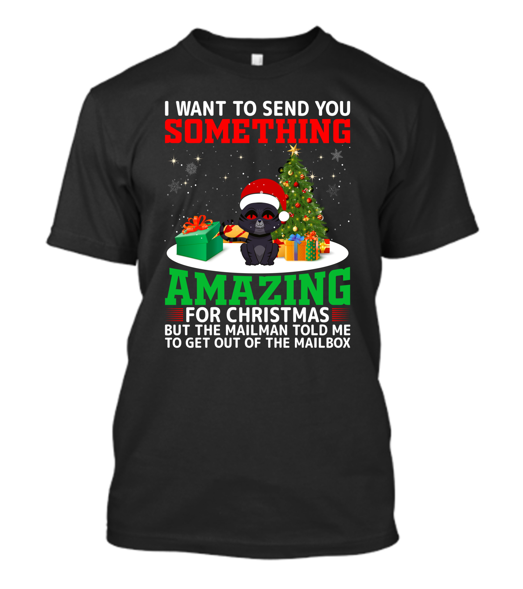 I Want To Send You Something Amazing For Christmas But The Mailman Told Me To Get Out Of The Mailbox T-Shirt