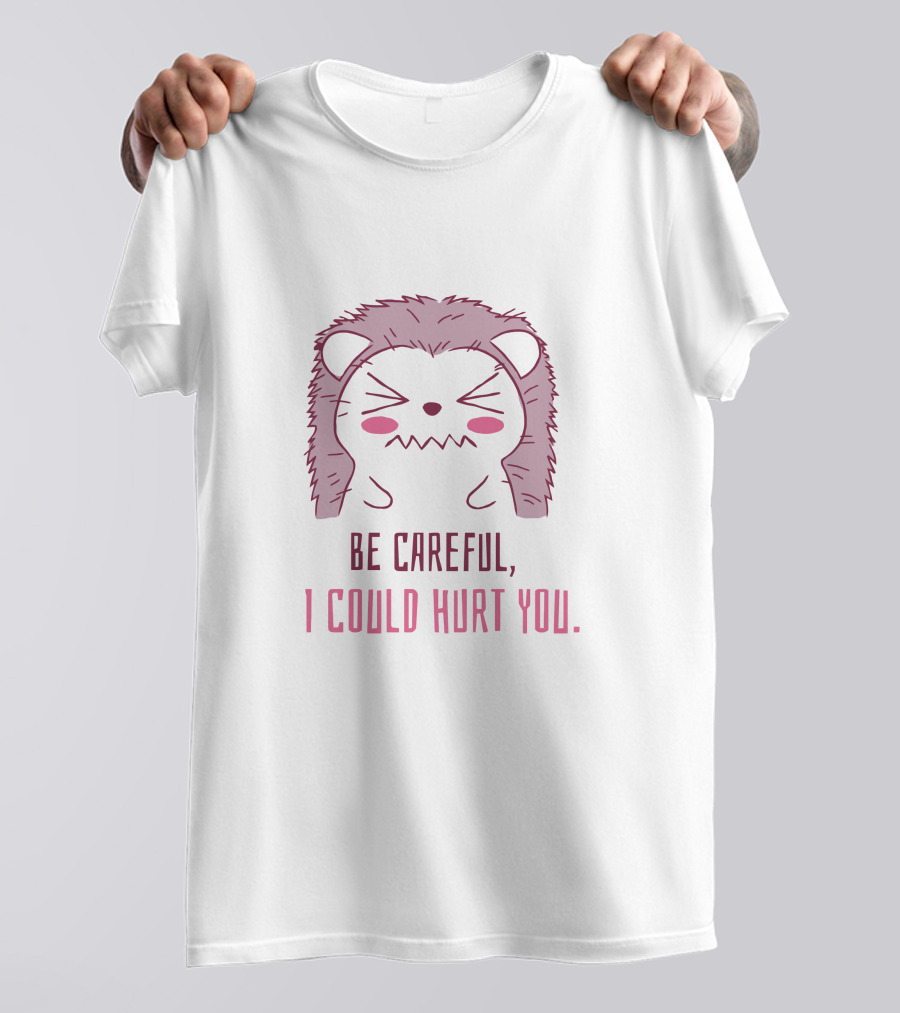 Be Careful I Could Hurt You Hedgehog Warning Cute T-Shirt