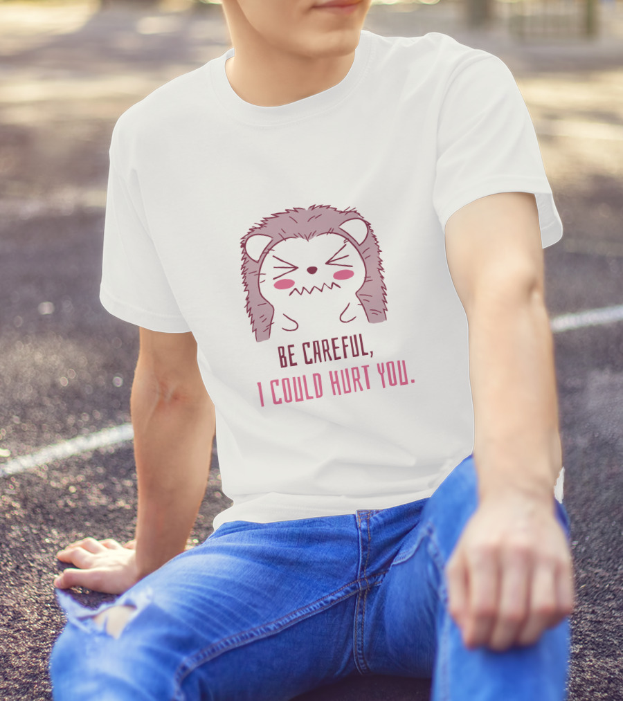 Be Careful I Could Hurt You Hedgehog Warning Cute T-Shirt