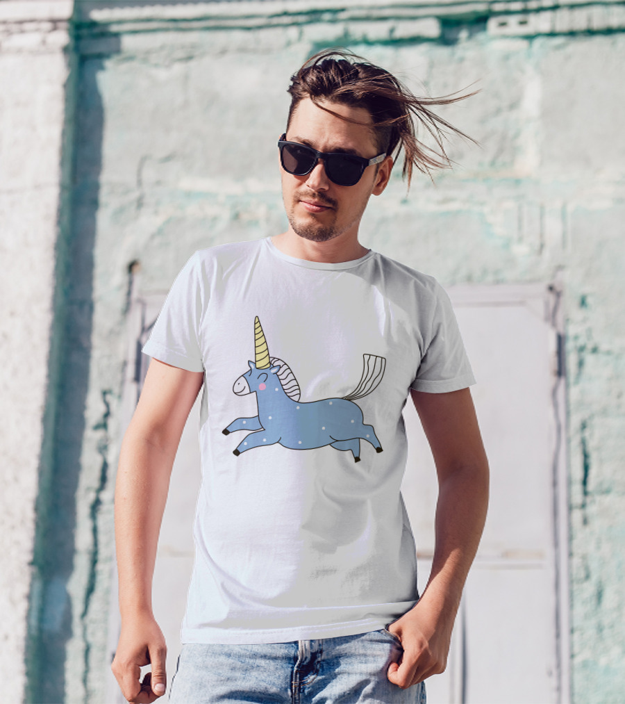 Cute Happy Polka Dot Unicorn T-Shirt