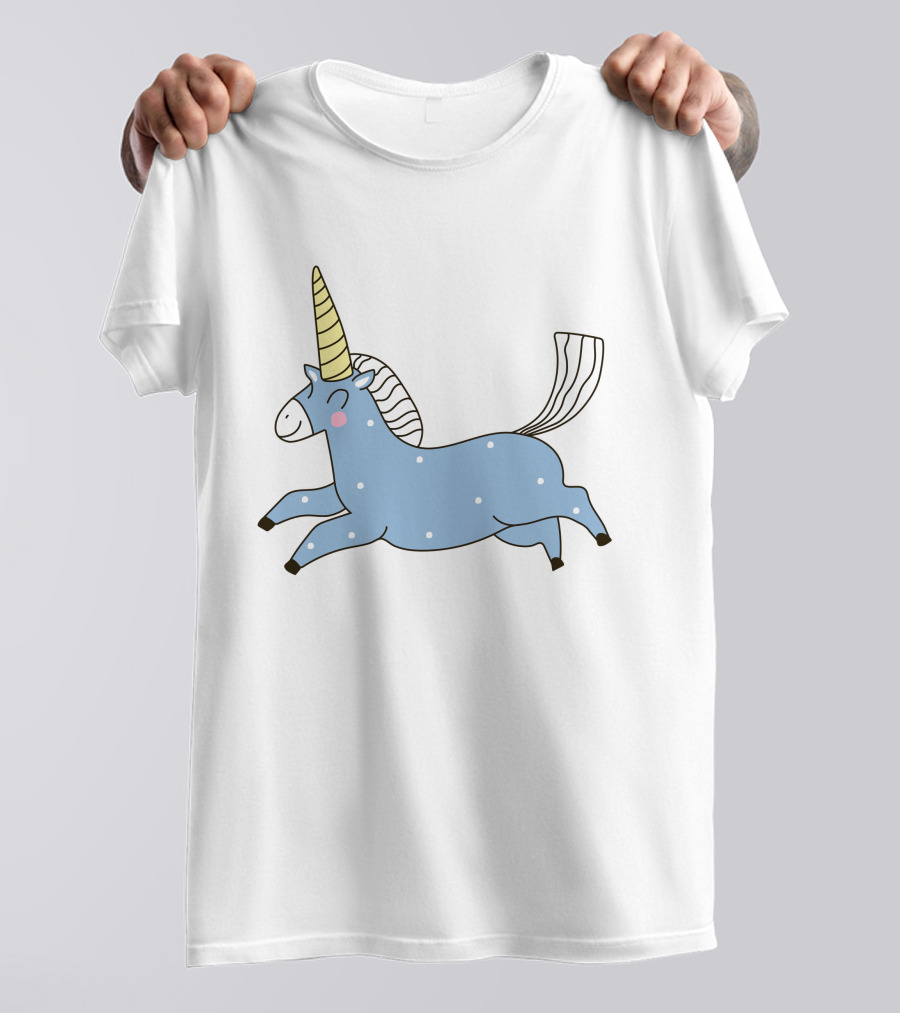 Cute Happy Polka Dot Unicorn T-Shirt