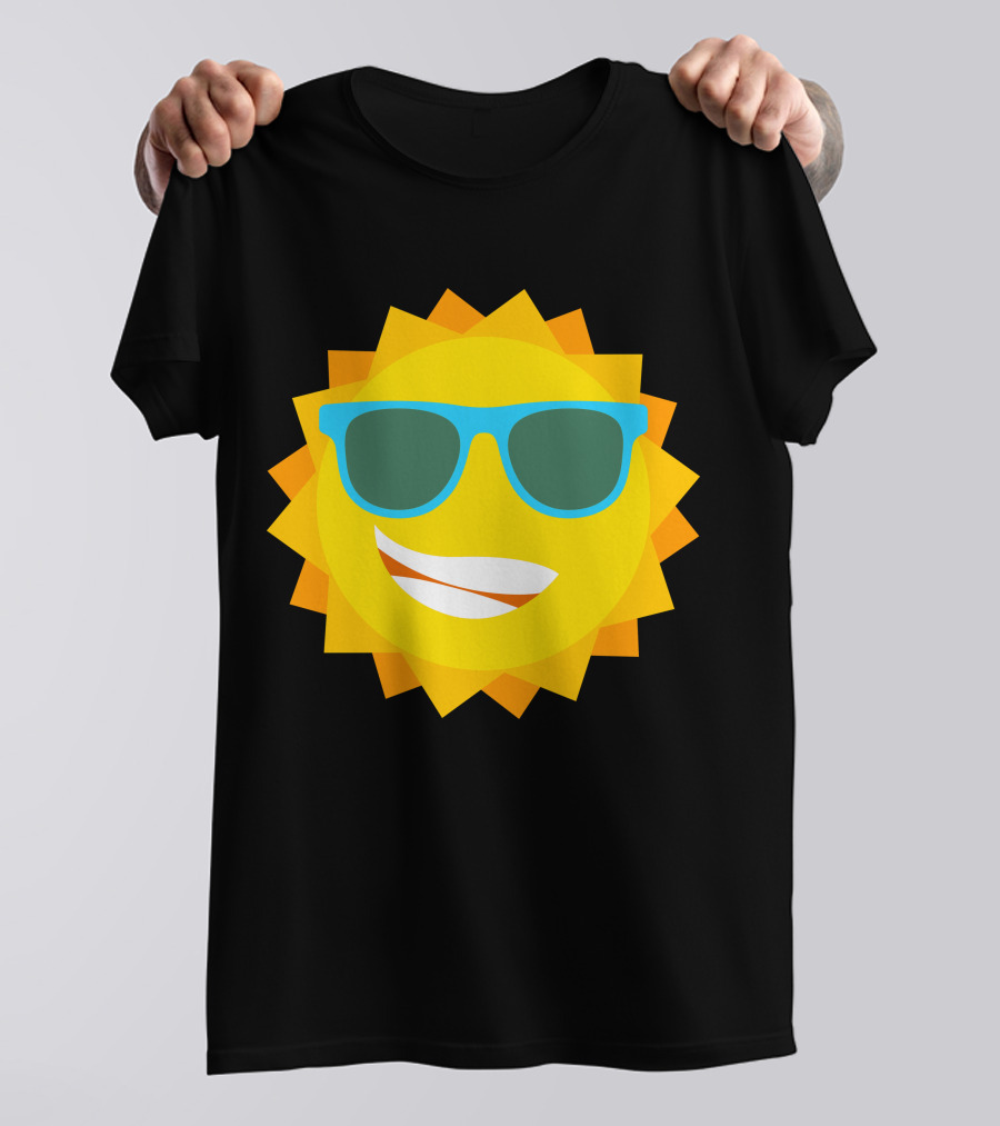 Cool Sun With Blue Sunglasses T-Shirt