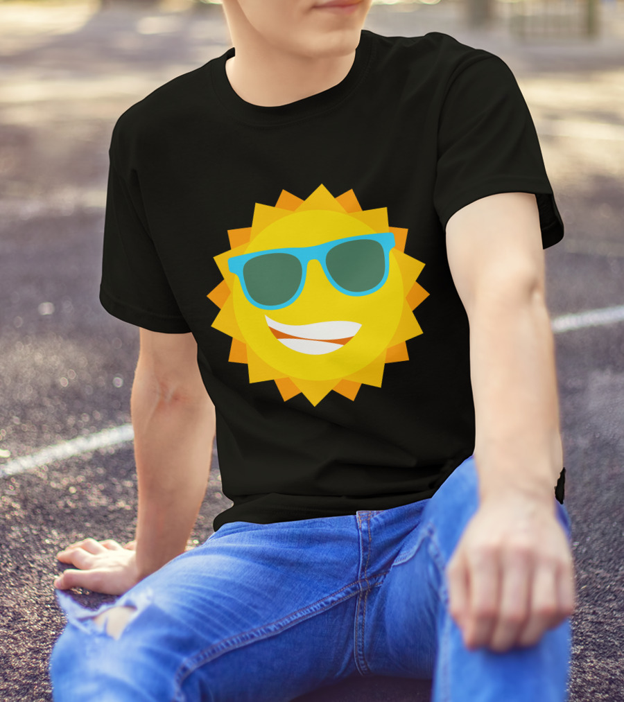 Cool Sun With Blue Sunglasses T-Shirt
