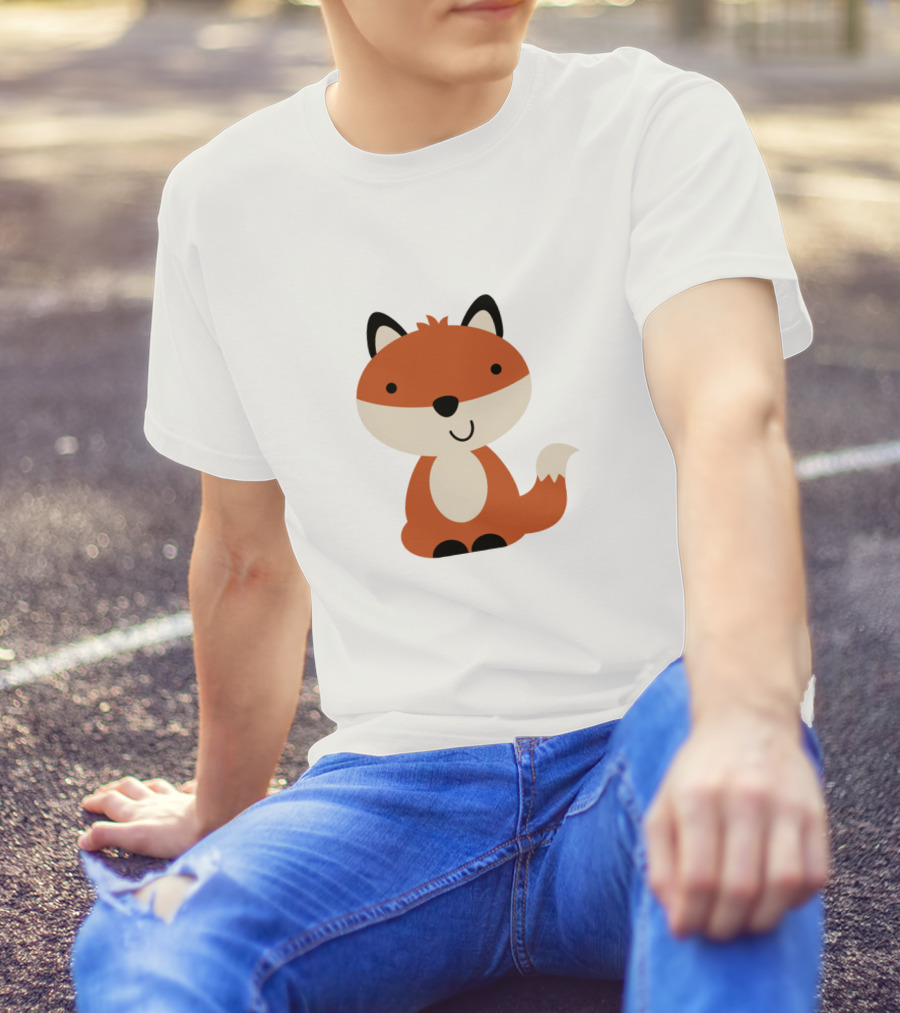 Cute Baby Cartoon Fox T-Shirt
