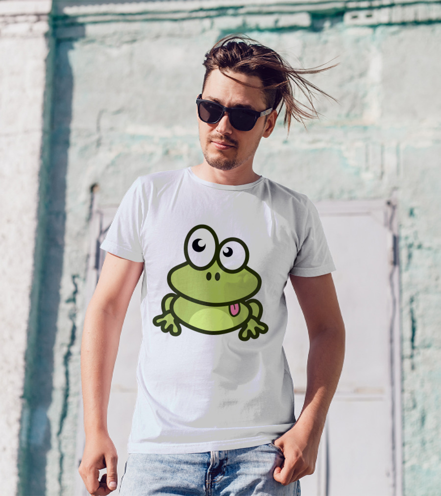 Cute Cartoon Frog Adorable Image T-Shirt