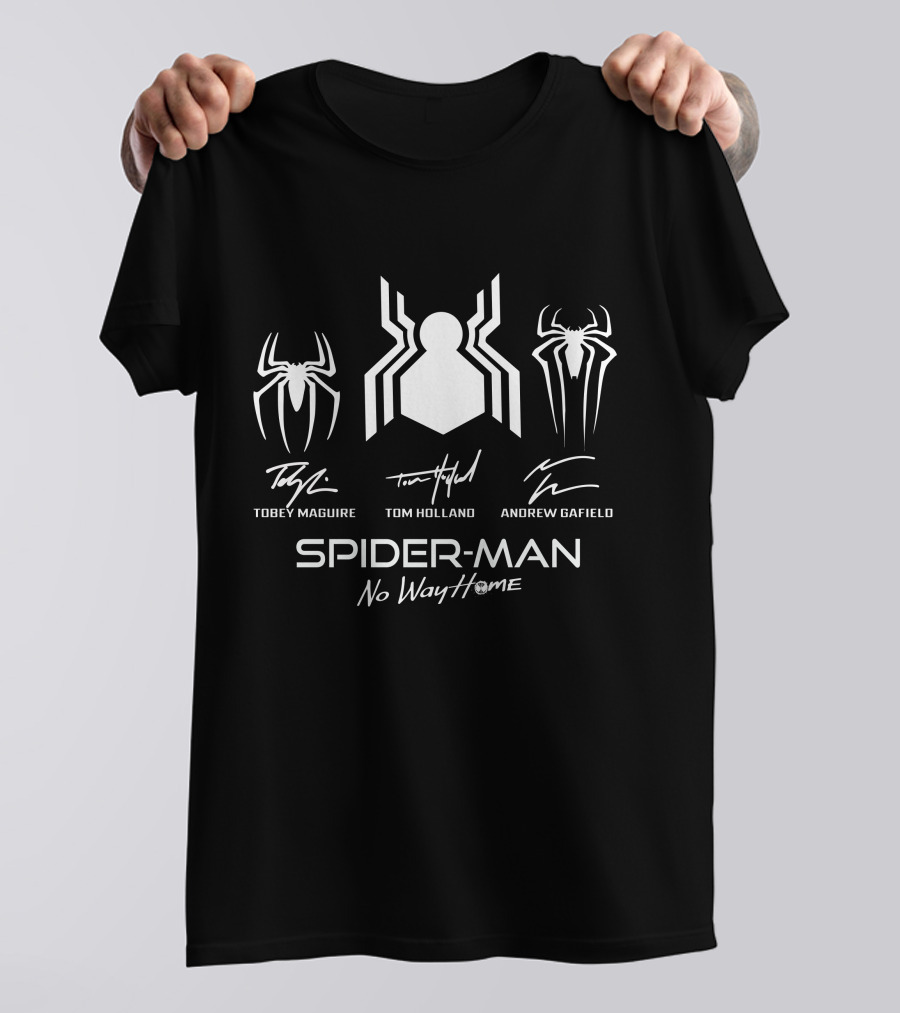 Spider-Man No Way Home Tobey Maguire Tom Holland Andrew Garfield T-Shirt