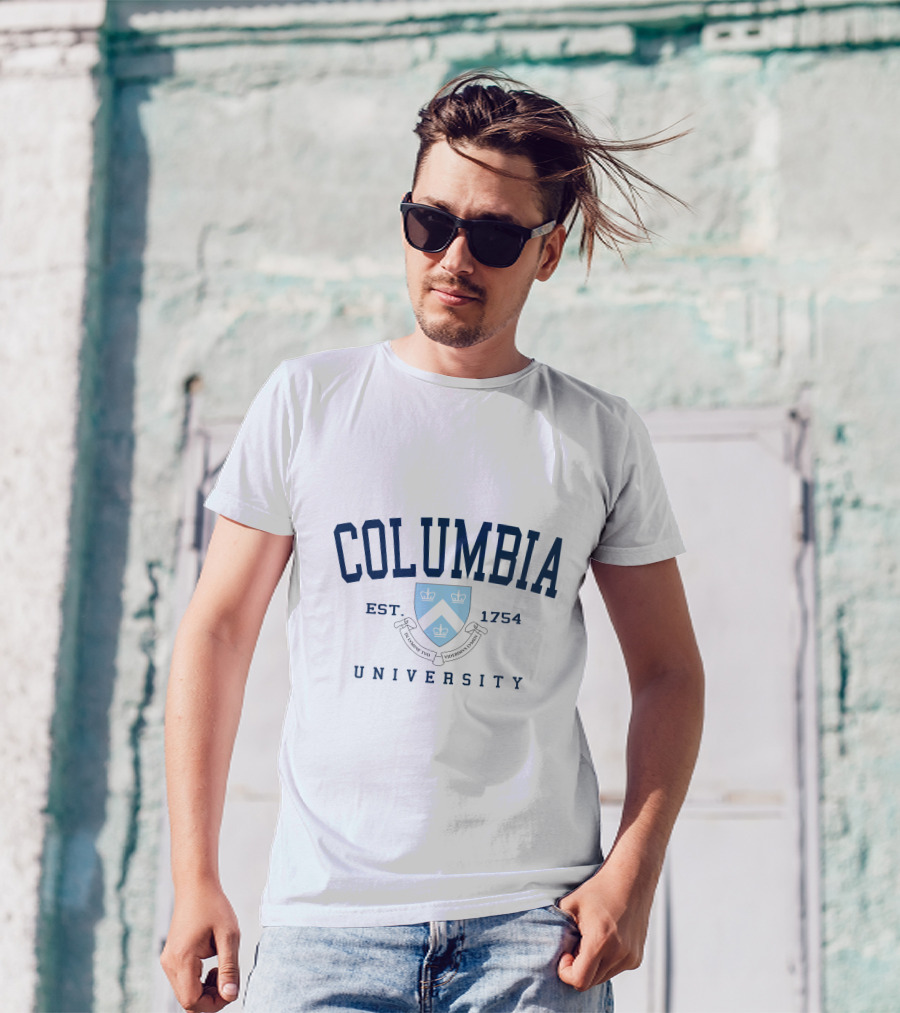 Columbia University Est 1754 Shield And Motto T-Shirt