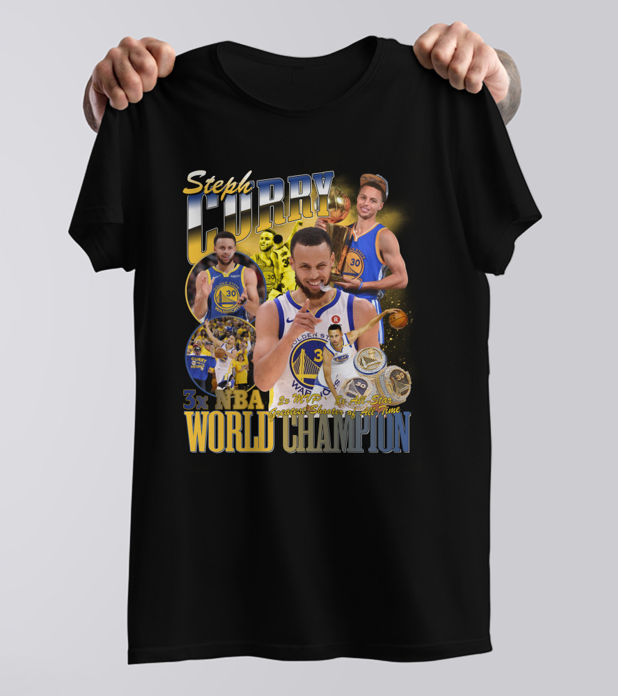 Steph Curry 3x NBA MVP World Champion Greatest Shooter Of All Time T-Shirt