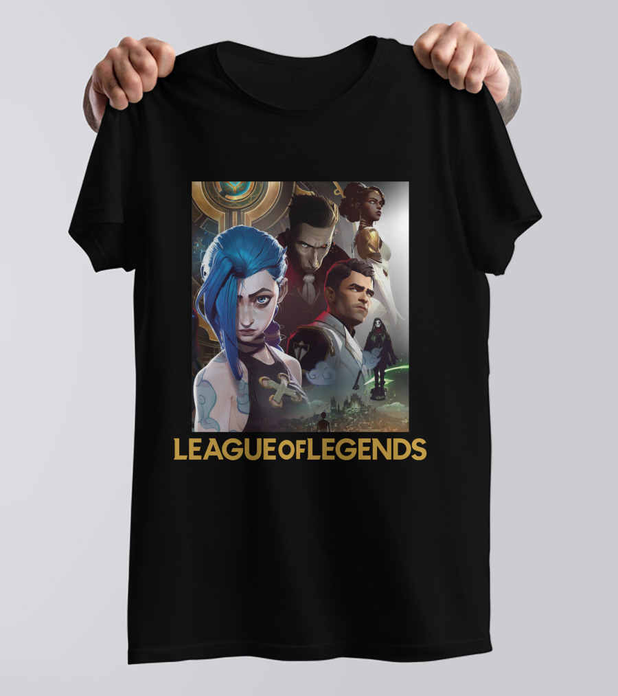 LEAGUE OF LEGENDS ARCANE CHARACTERS COLLAGE T-Shirt