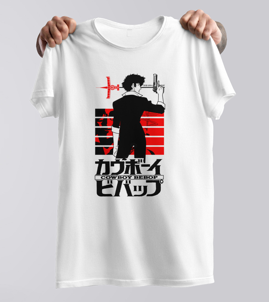 Cowboy Bebop Spike Spiegel Red Stripes Jet Swordfish II T-Shirt