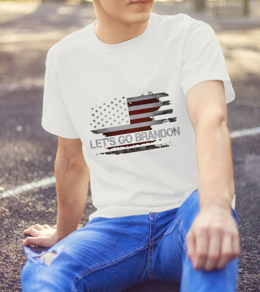 Let's Go Brandon American Flag Conservative Anti Liberal T-Shirt