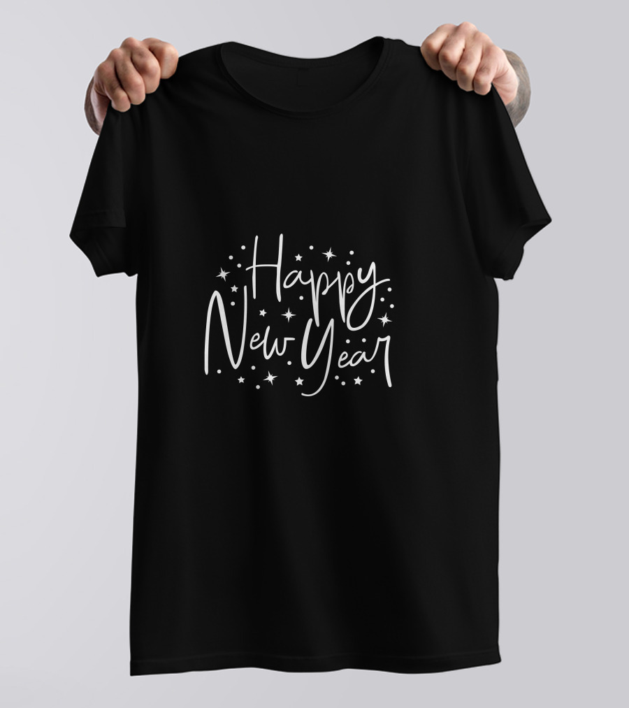 Happy New Year Stars And Dots T-Shirt