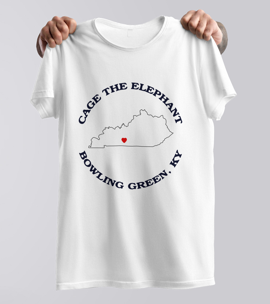 Cage The Elephant Kentucky Heart Bowling Green KY T-Shirt