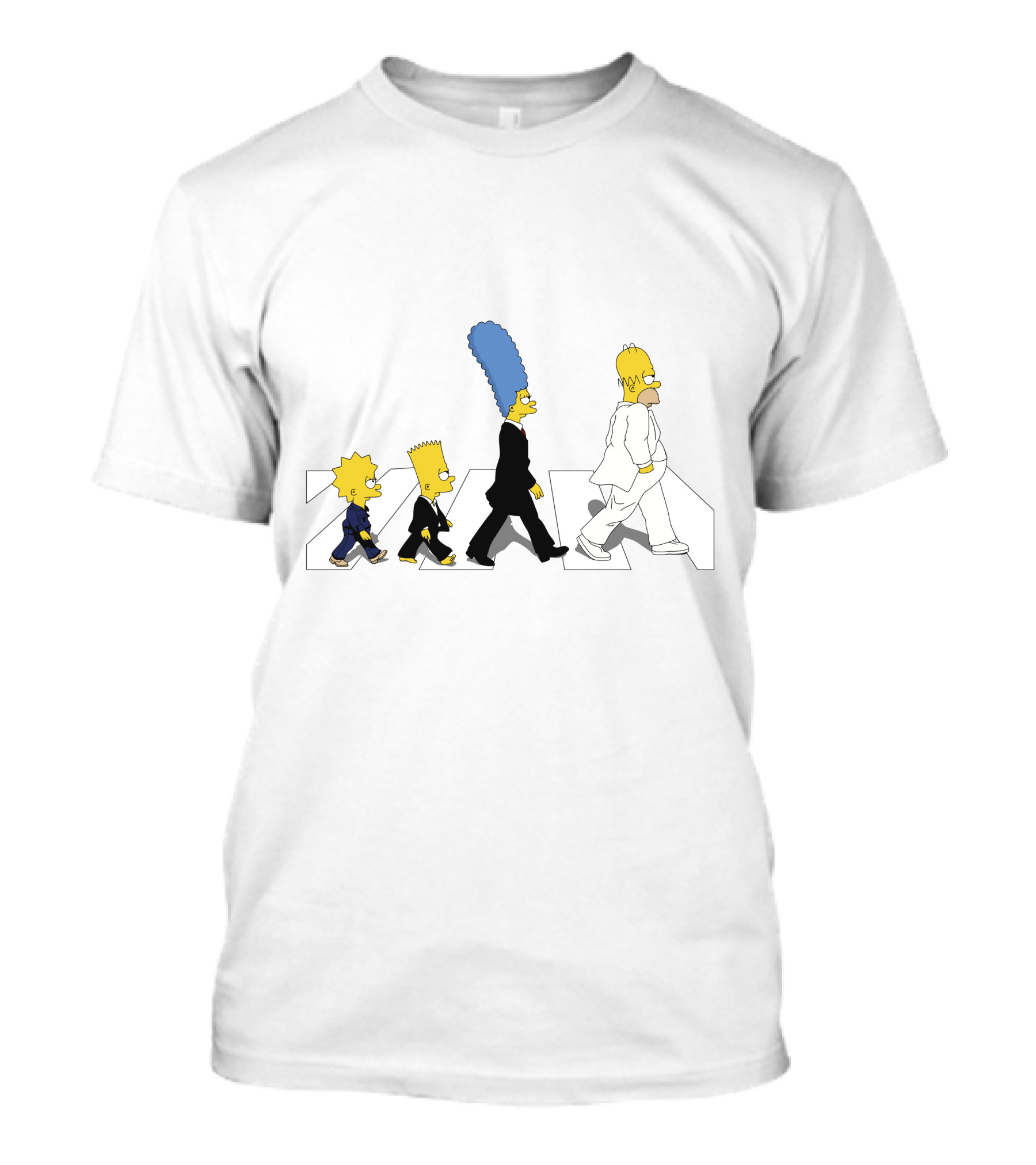 The Simpsons Abbey Road Parody Walking Family T-Shirt