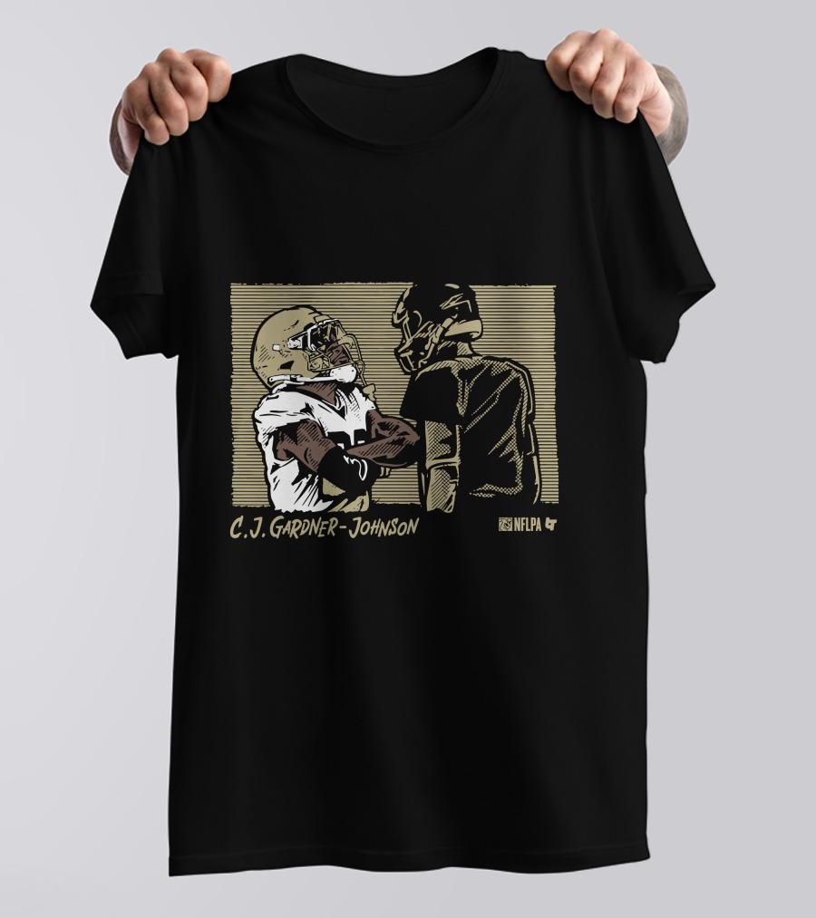 C.J. Gardner-Johnson NFLPA Confrontation With Helmeted Opponent T-Shirt