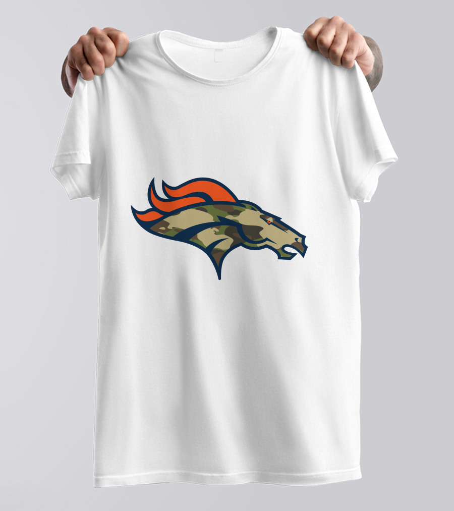 Denver Broncos Camo Horsehead Emblem T-Shirt