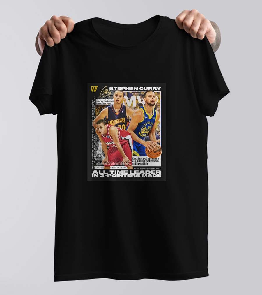 Stephen Curry Warriors All Time Leader In 3-Pointers Made T-Shirt
