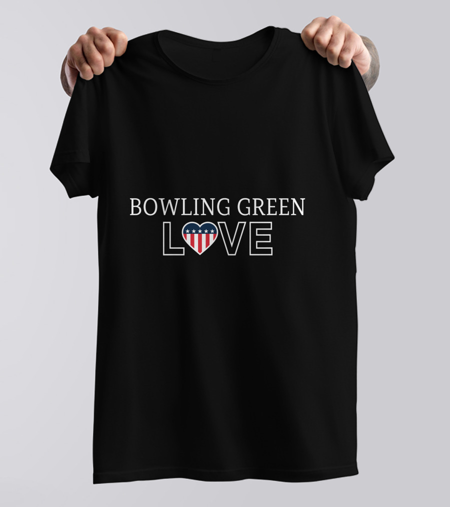 Bowling Green Love Heart Stars Stripes T-Shirt