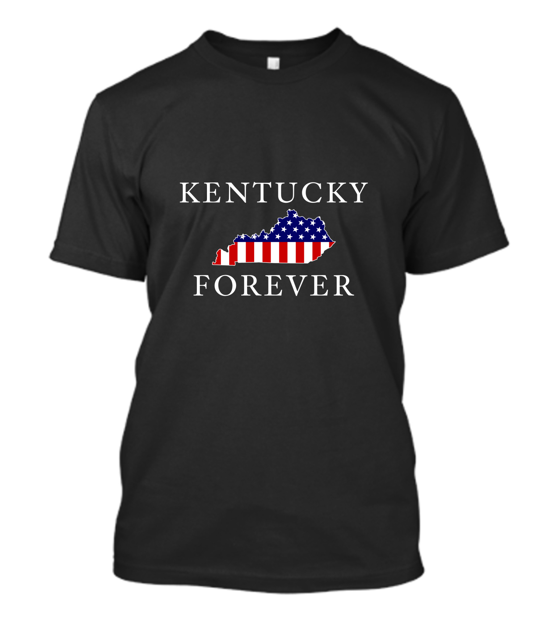 KENTUCKY FOREVER American Flag Map T-Shirt
