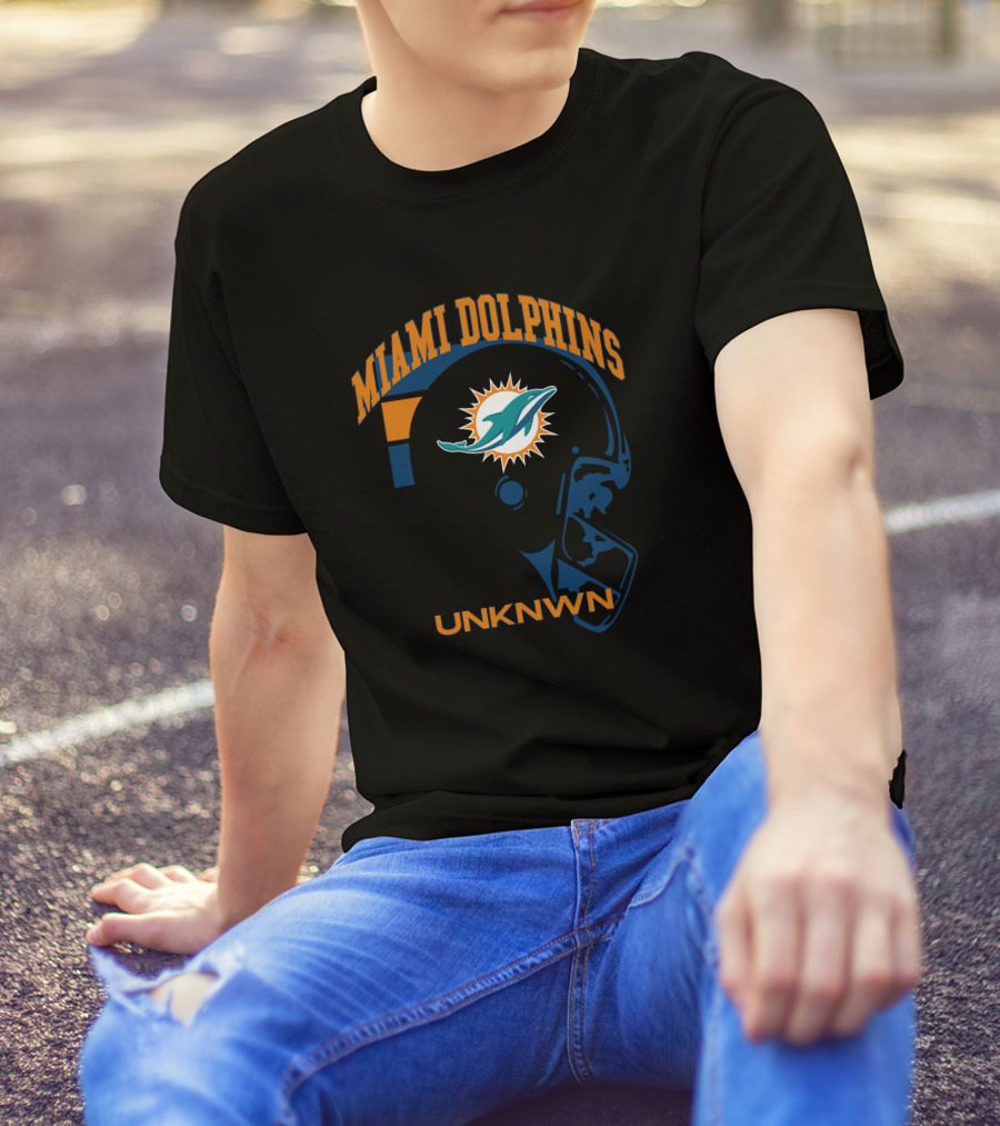 Miami Dolphins UNKNWN Football Helmet T-Shirt