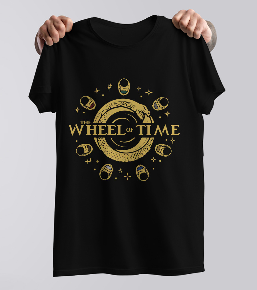 The Wheel Of Time Ouroboros Seven Rings Magic Stars T-Shirt