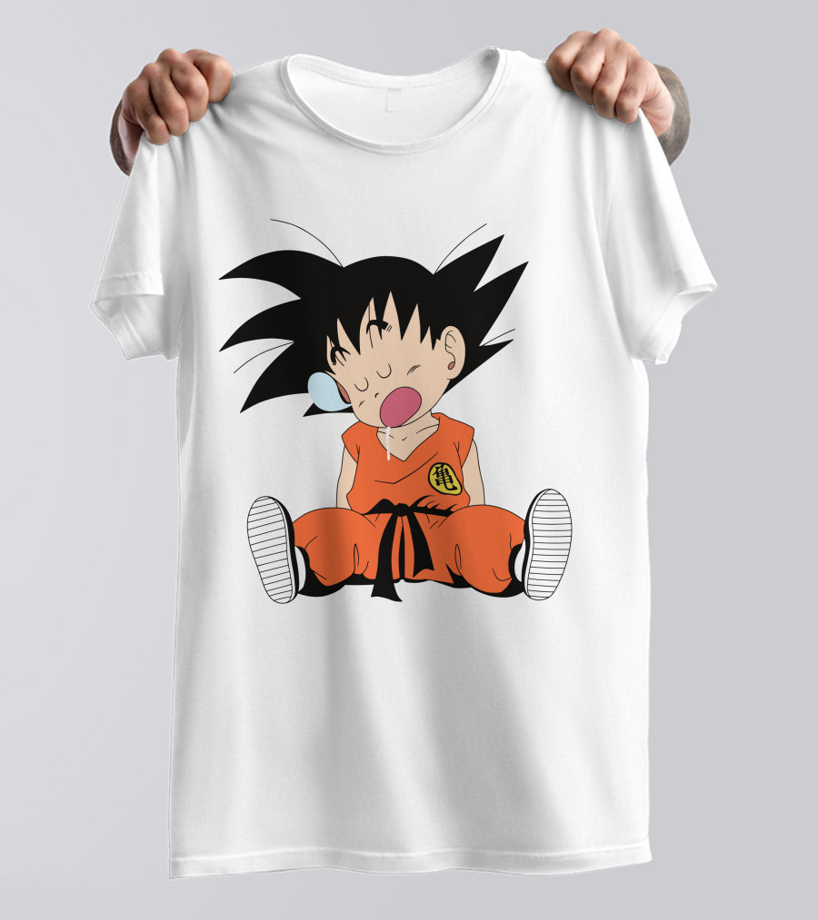 Baby Goku Sleepy Orange Gi Krillin Kanji Bubblegum Drool T-Shirt