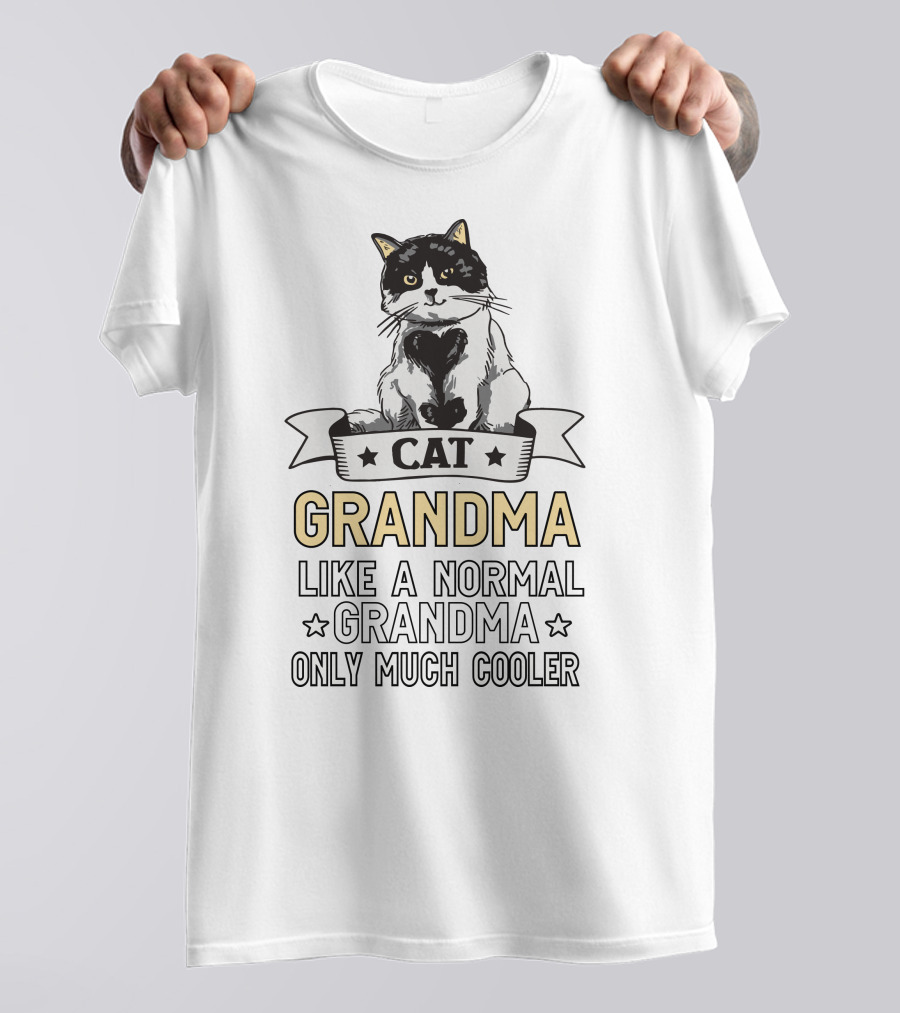 Best Cat Grandma Like A Normal Grandma Only Much Cooler T-Shirt