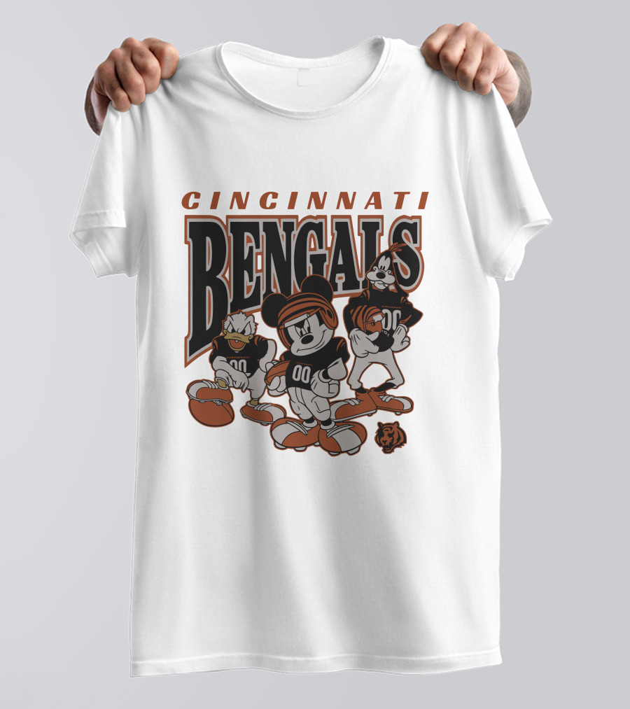 Cincinnati Bengals Disney Characters Vintage NFL Football T-Shirt