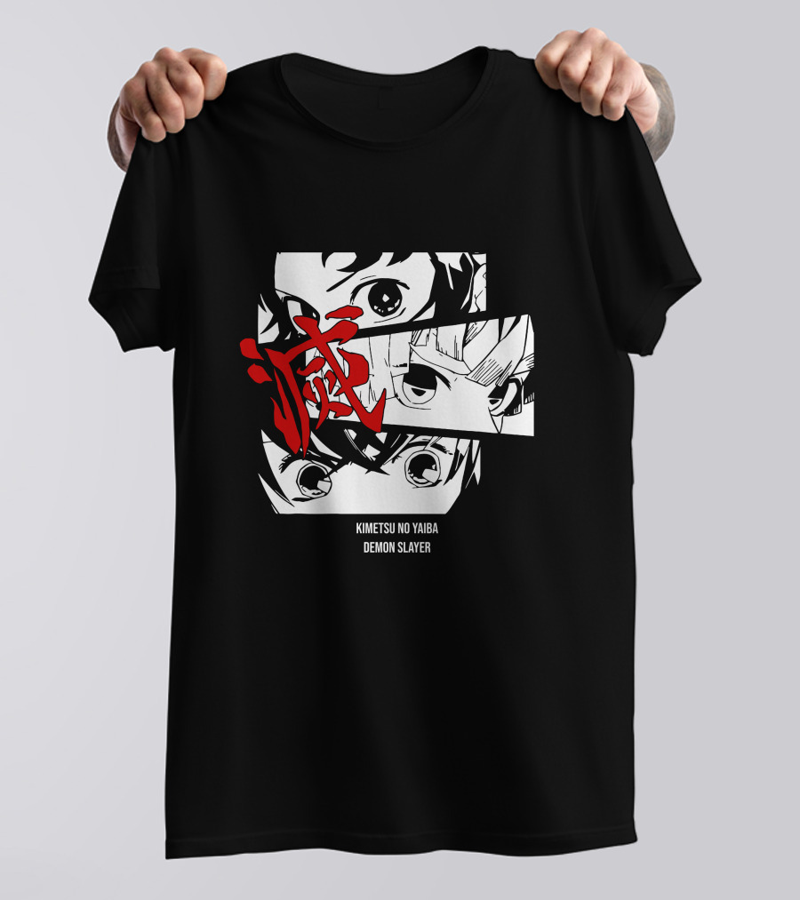 Kimetsu No Yaiba Demon Slayer Manga Panel Art Eyes T-Shirt