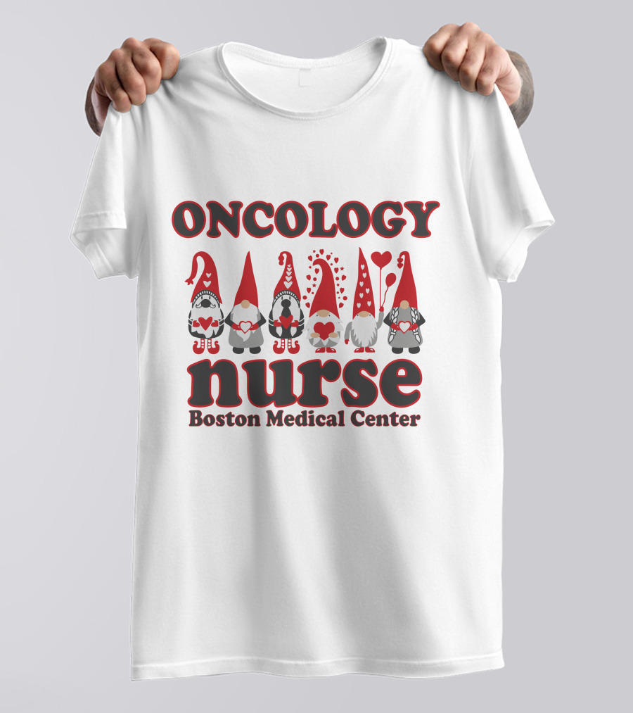 Oncology Nurse Boston Medical Center Valentine's Elf T-Shirt