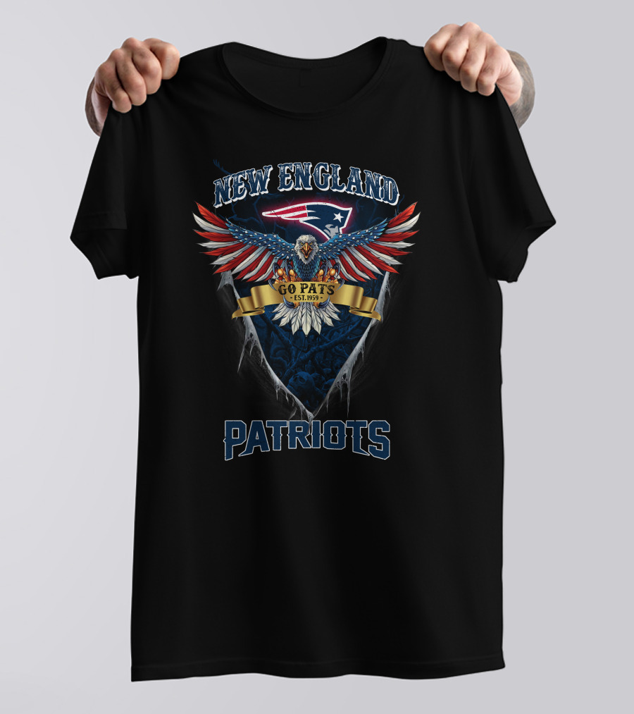 New England Patriots Go Pats Est. 1959 Nfl Us Eagle T-Shirt