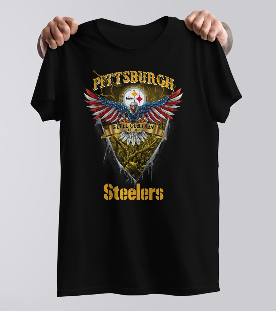 Pittsburgh Steelers Steel Curtain Eagle Nfl Est. 1933 T-Shirt