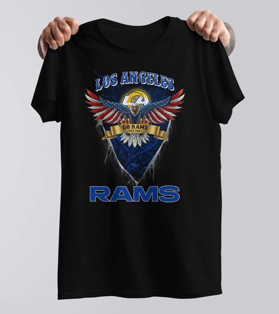 Los Angeles Rams Go Rams Est. 1936 Us Eagle Nfl T-Shirt