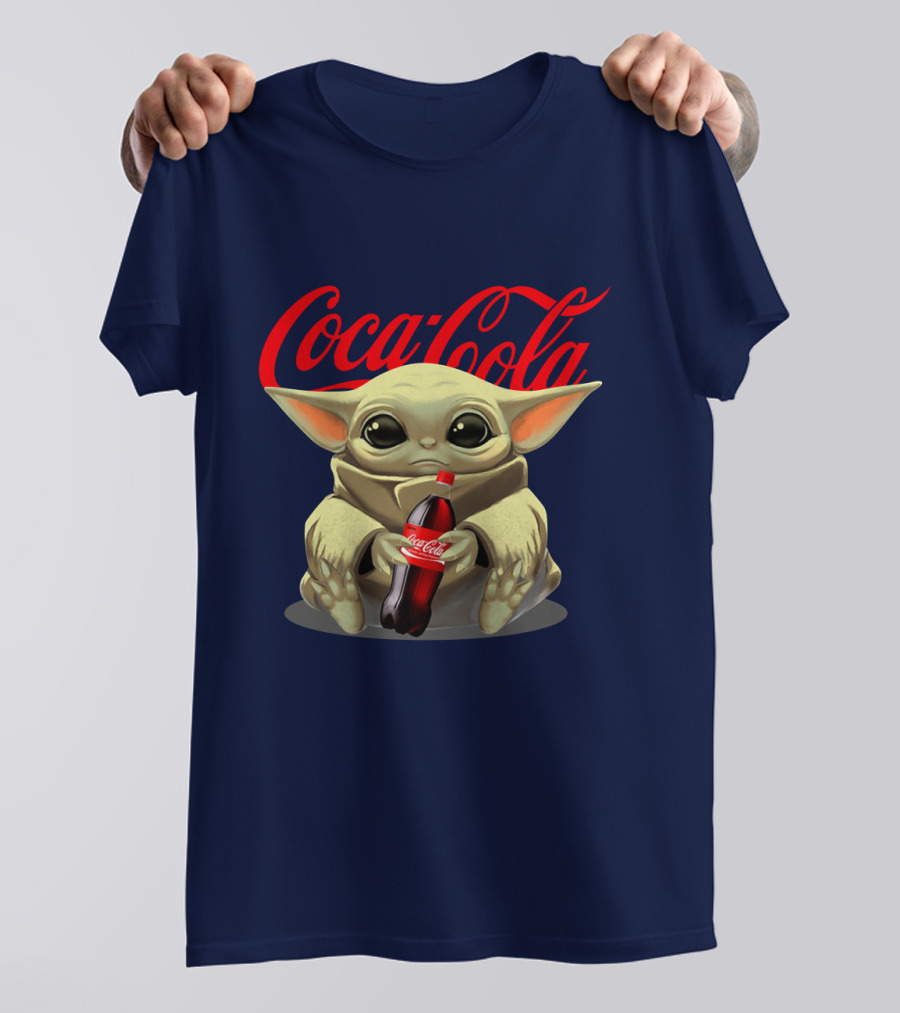 Star Wars Baby Yoda Holds Coca Cola Bottle T-Shirt