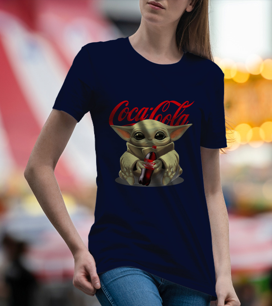 Star Wars Baby Yoda Holds Coca Cola Bottle T-Shirt