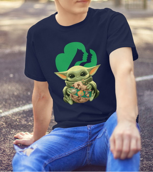 Star Wars Baby Yoda Hug Girl Scout Cookie T-Shirt