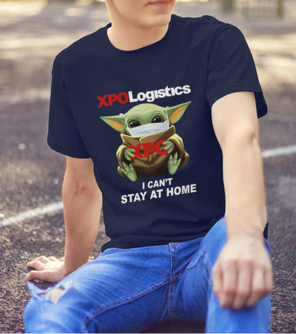 Star Wars Baby Yoda XPO Logistics I Can't Stay At Home T-Shirt