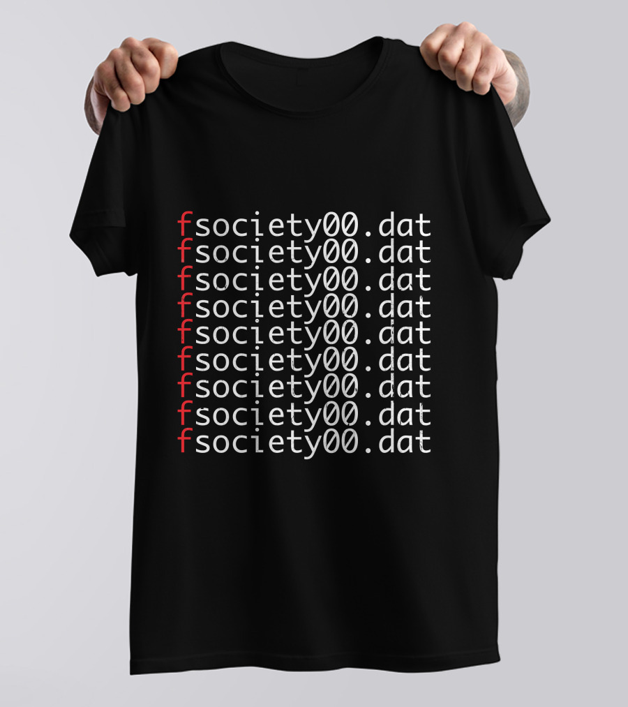 Fsociety00.dat Mr Robot Repeated Code T-Shirt