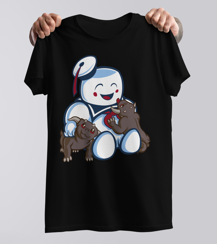 Stay Puft Marshmallow Man And Terror Dogs Ghostbusters Cuteness T-Shirt