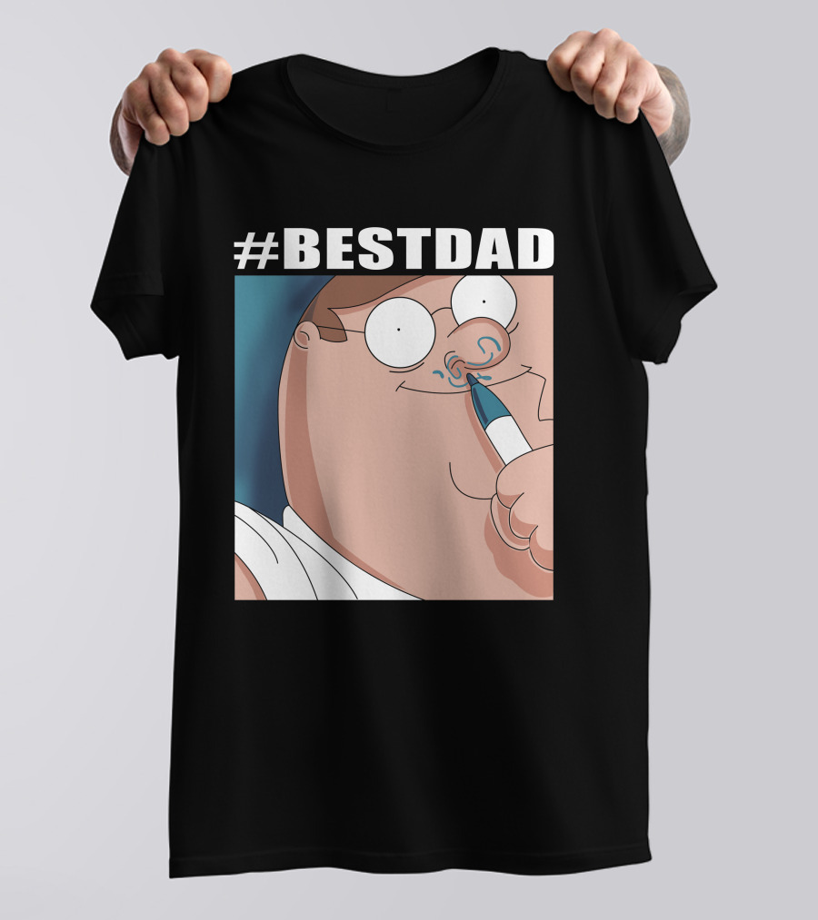 BESTDAD Family Guy Iconic Character Nose Drawing T-Shirt