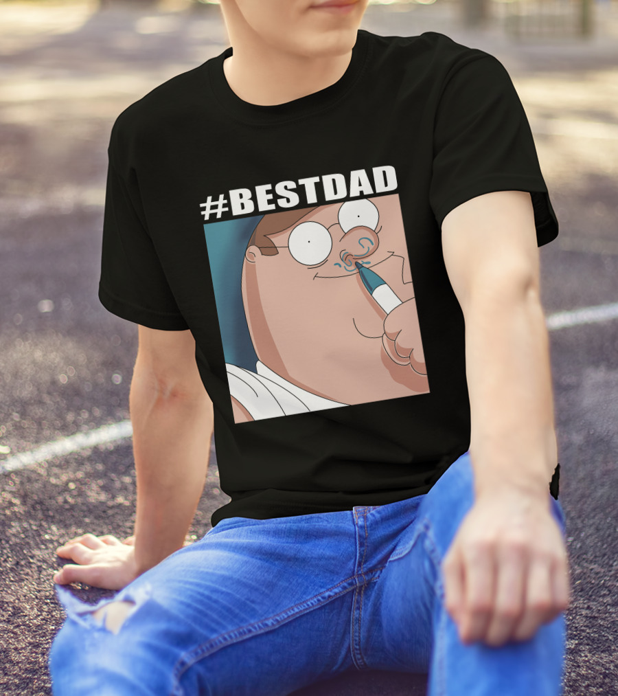 BESTDAD Family Guy Iconic Character Nose Drawing T-Shirt