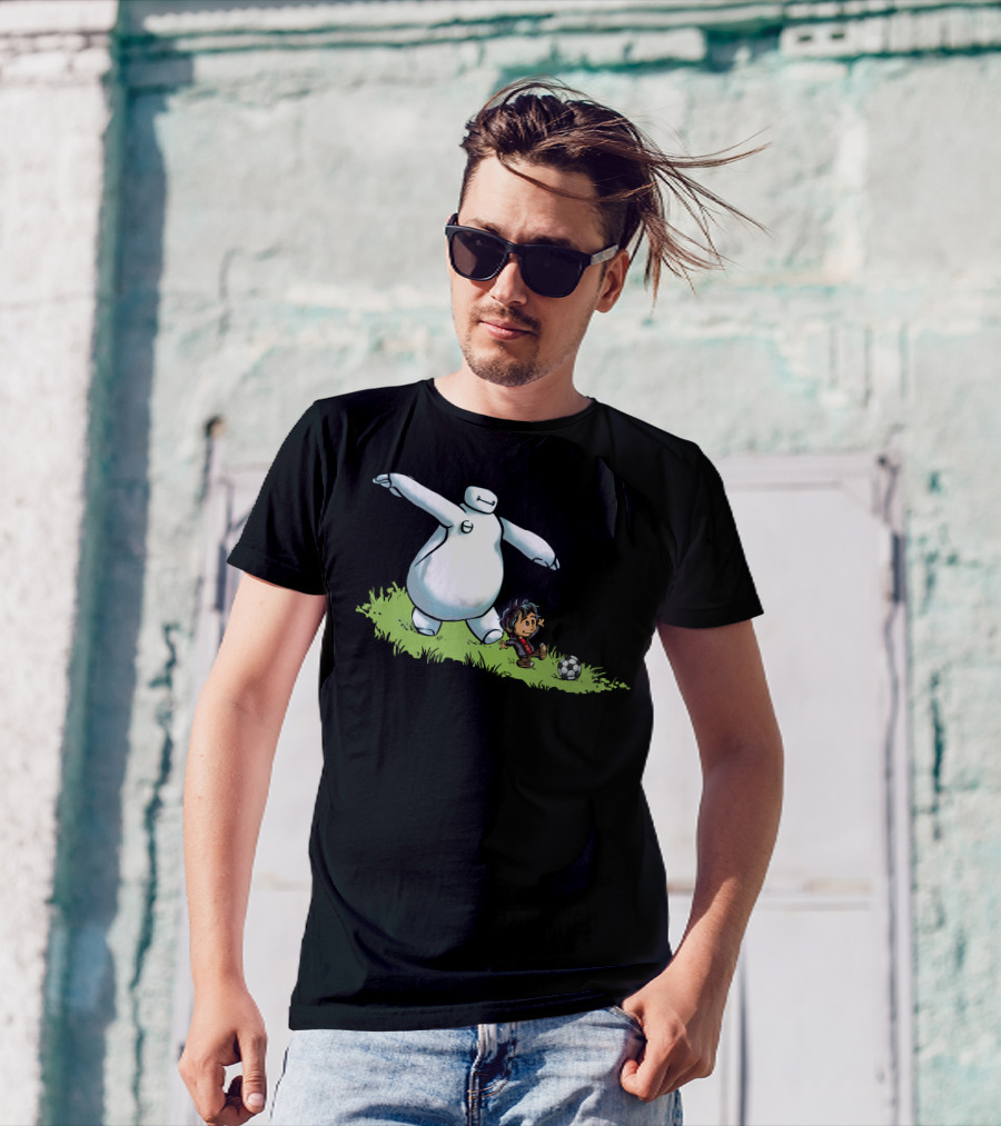 Hiro And Baymax Playing Soccer Big Hero 6 T-Shirt