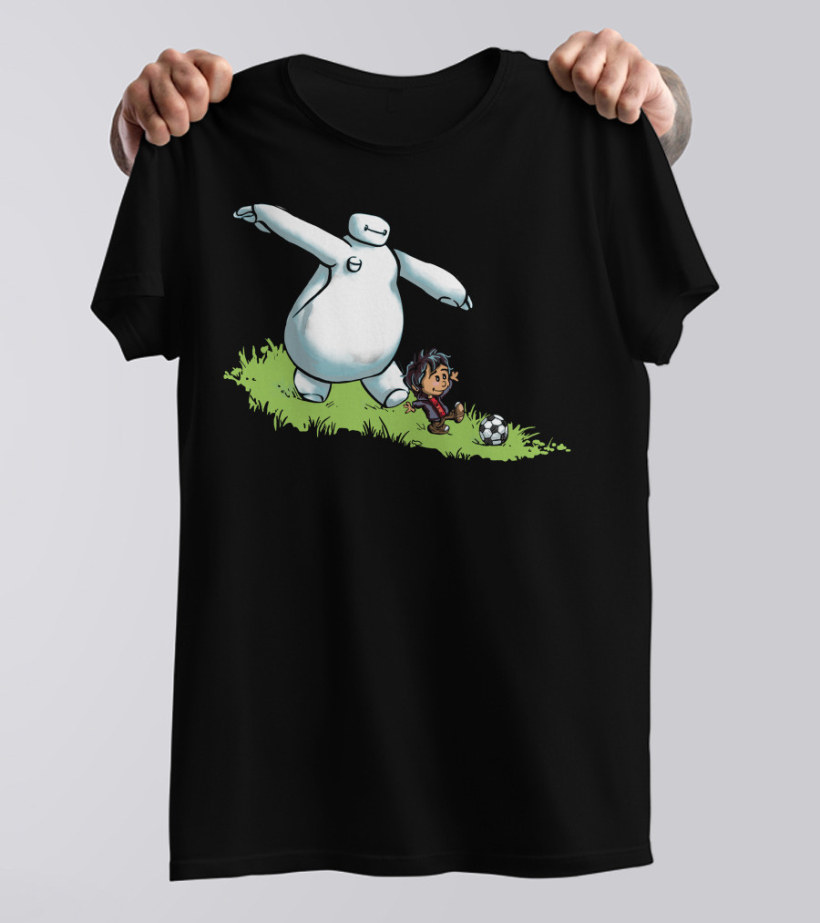 Hiro And Baymax Playing Soccer Big Hero 6 T-Shirt