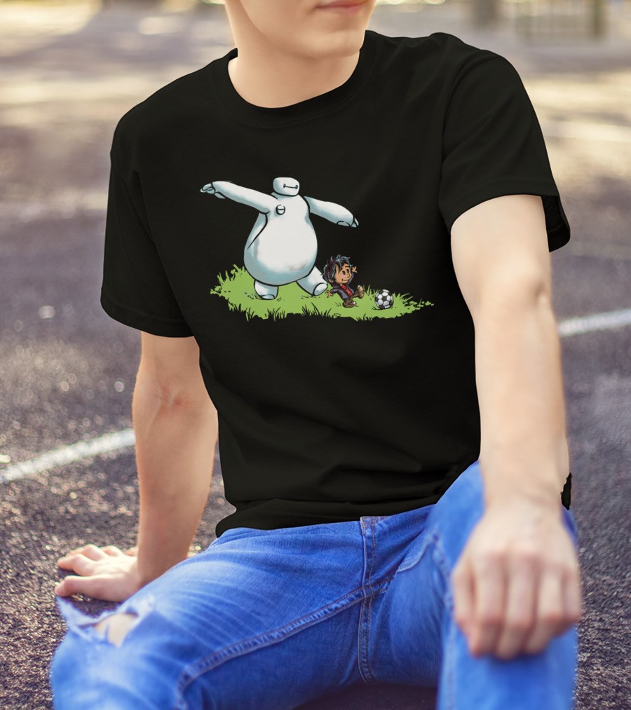 Hiro And Baymax Playing Soccer Big Hero 6 T-Shirt