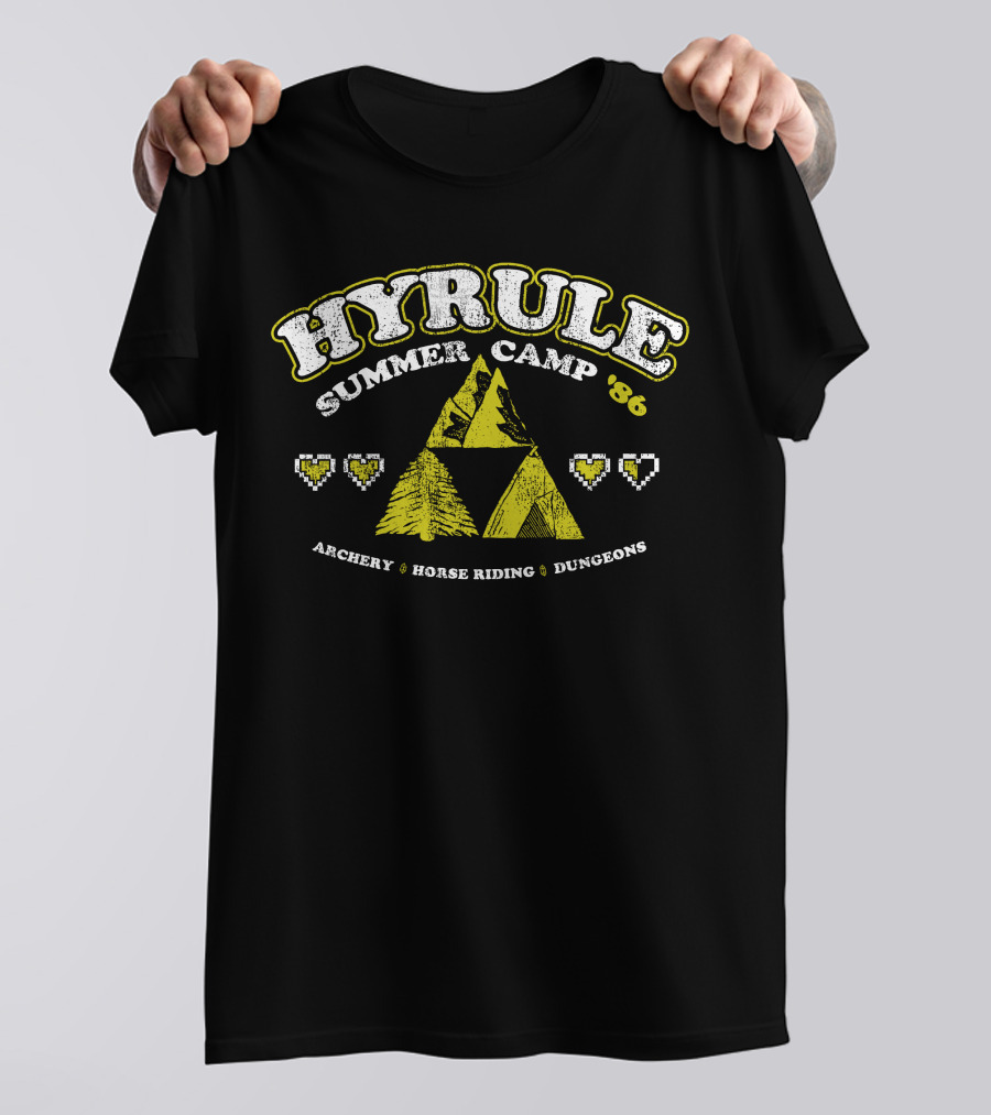 Hyrule Summer Camp '86 Archery Horse Riding Dungeons T-Shirt