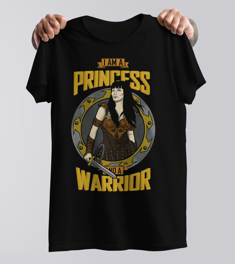 I Am A Princess And A Warrior With Sword In Armor Circle T-Shirt