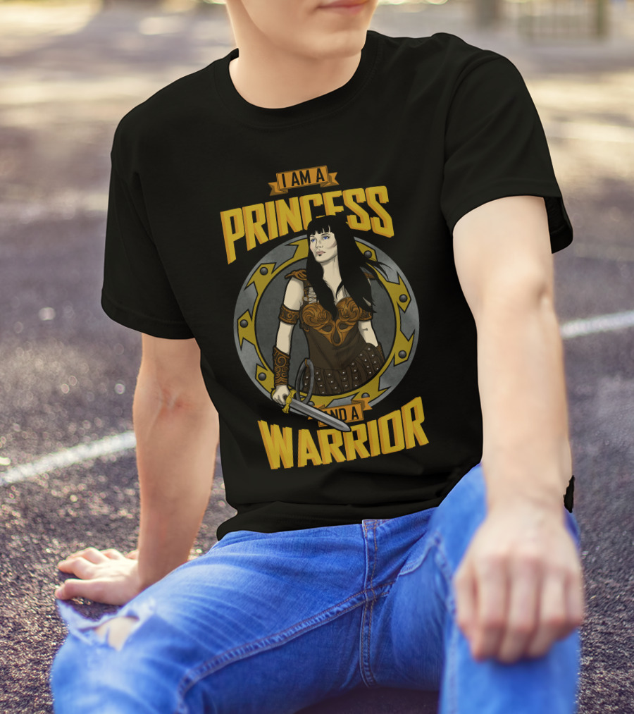 I Am A Princess And A Warrior With Sword In Armor Circle T-Shirt
