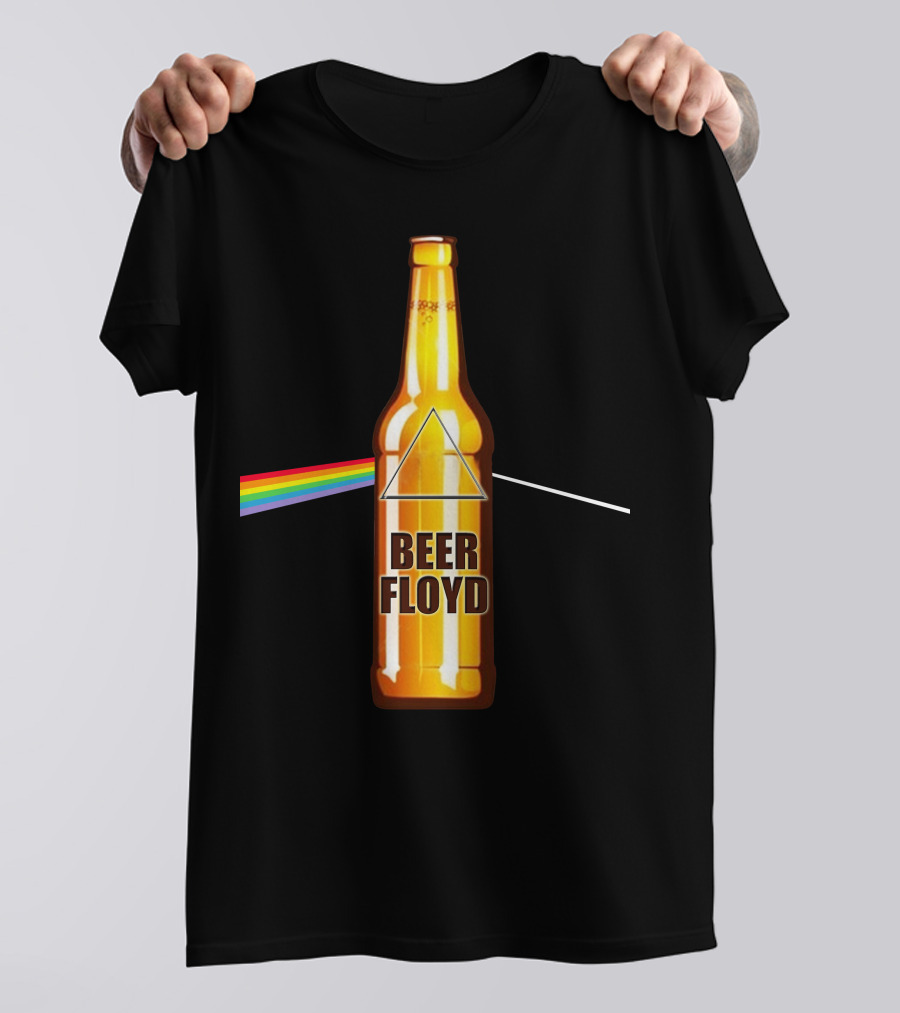 Beer Floyd Prism Bottle Rainbow Dark Side T-Shirt