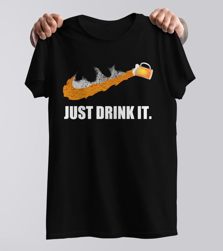 Love Beer Just Drink It Foamy Beer Swoosh Mug T-Shirt