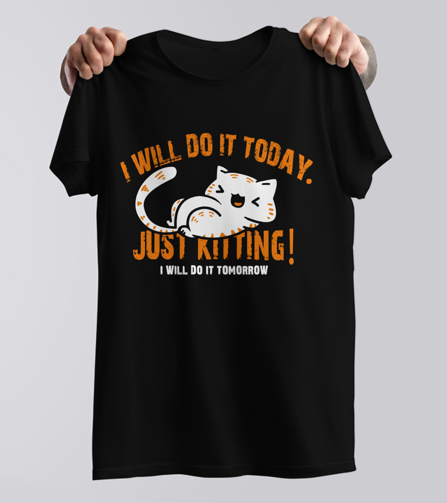 I Will Do It Today Just Kitting I Will Do It Tomorrow T-Shirt